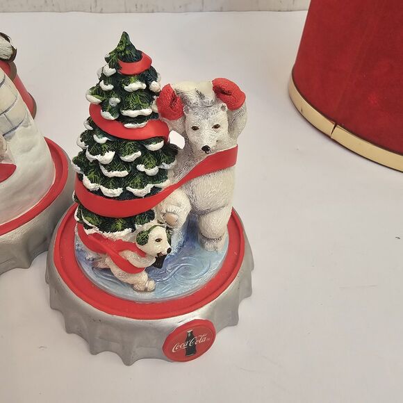 vtg coca cola collectibles Ice Bucket Franklin Mint Holiday Figurine Polar Santa - Picture 10 of 16
